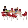 Thrifty Red Rectangular Tables