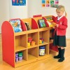 Milan Double Sided Book Storage Units with 4 Coloured Trays
