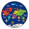 World Map Round Rug