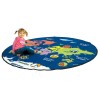 World Map Round Rug