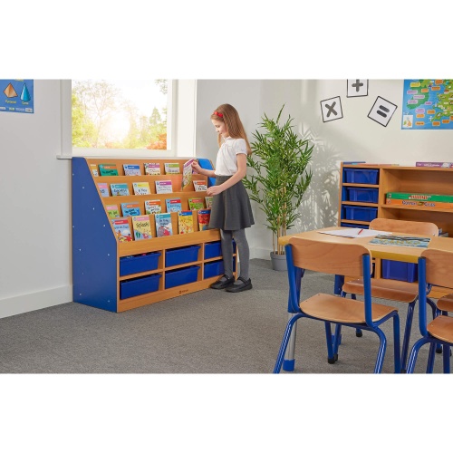 Milan Tiered Bookcases with 6 Coloured Trays