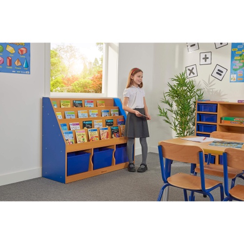 Milan Tiered Bookcases with 3 Coloured Trays