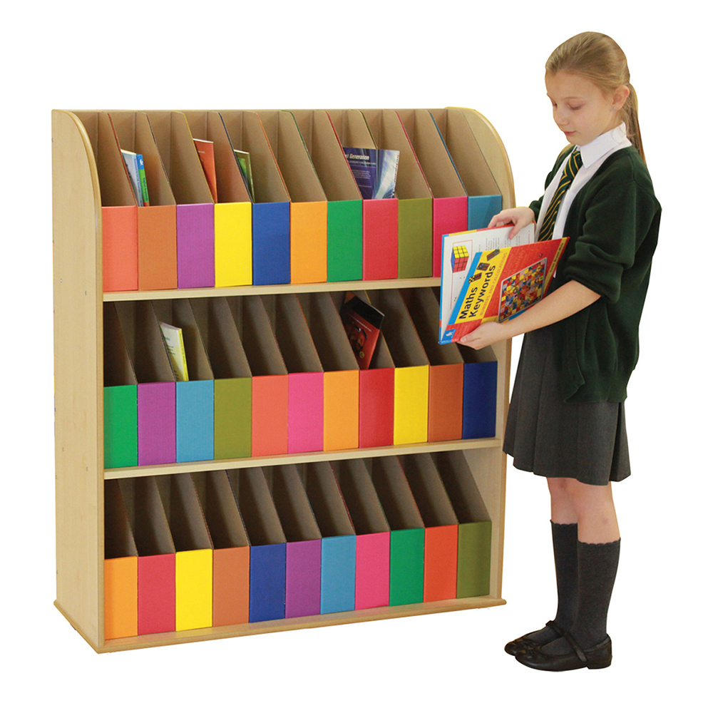 3 Shelf Foolscap Maple Bookcase