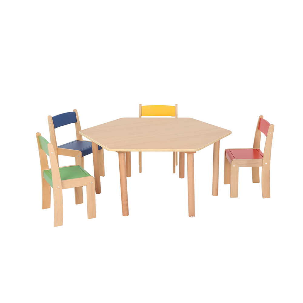 Beechwood Hexagon Tables